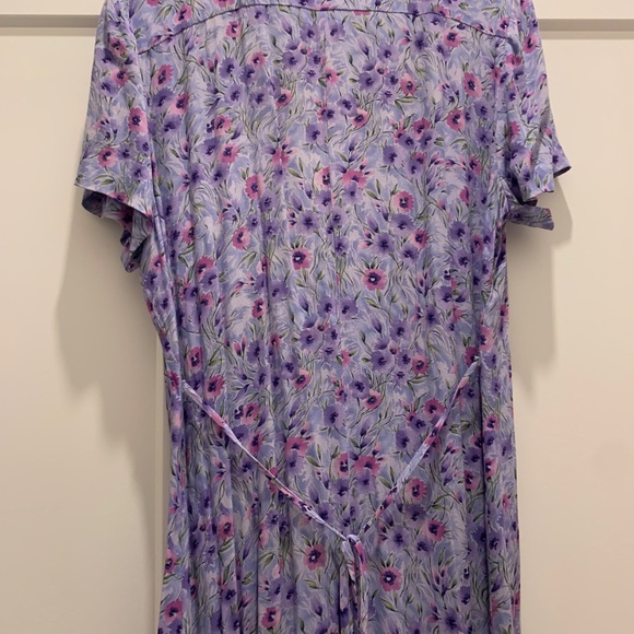Violet crepe maxi dress - Picture 3 of 5